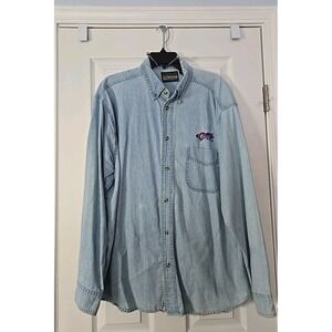 Harvard Square Mens Long Sleeve Denim Cheers Shirt Size Xl (589)
